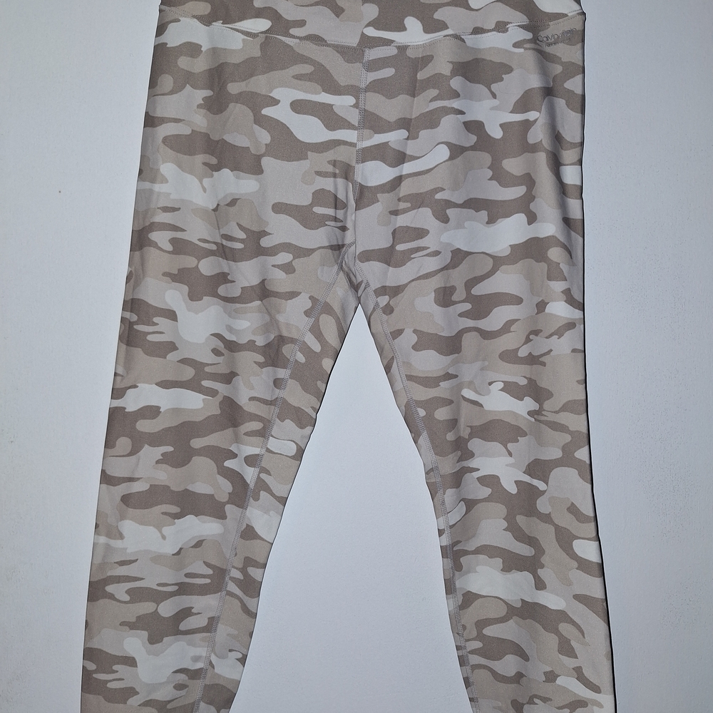 Calvin Klein Tan and White Leggings